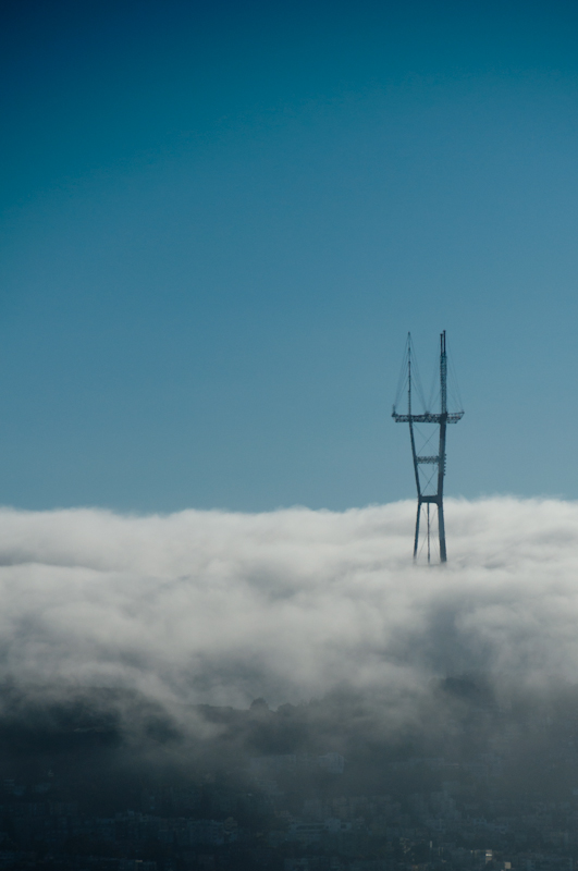 Sutro Tower in the fog