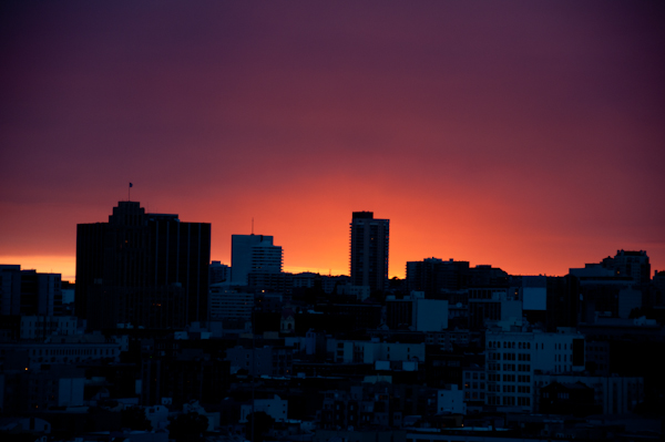 A Dramatic Sunset over San Francisco