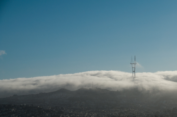 Twin Peaks in the fog